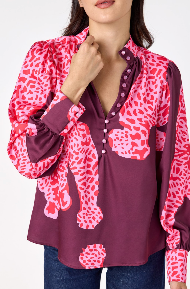 leland blouse catwalk pink