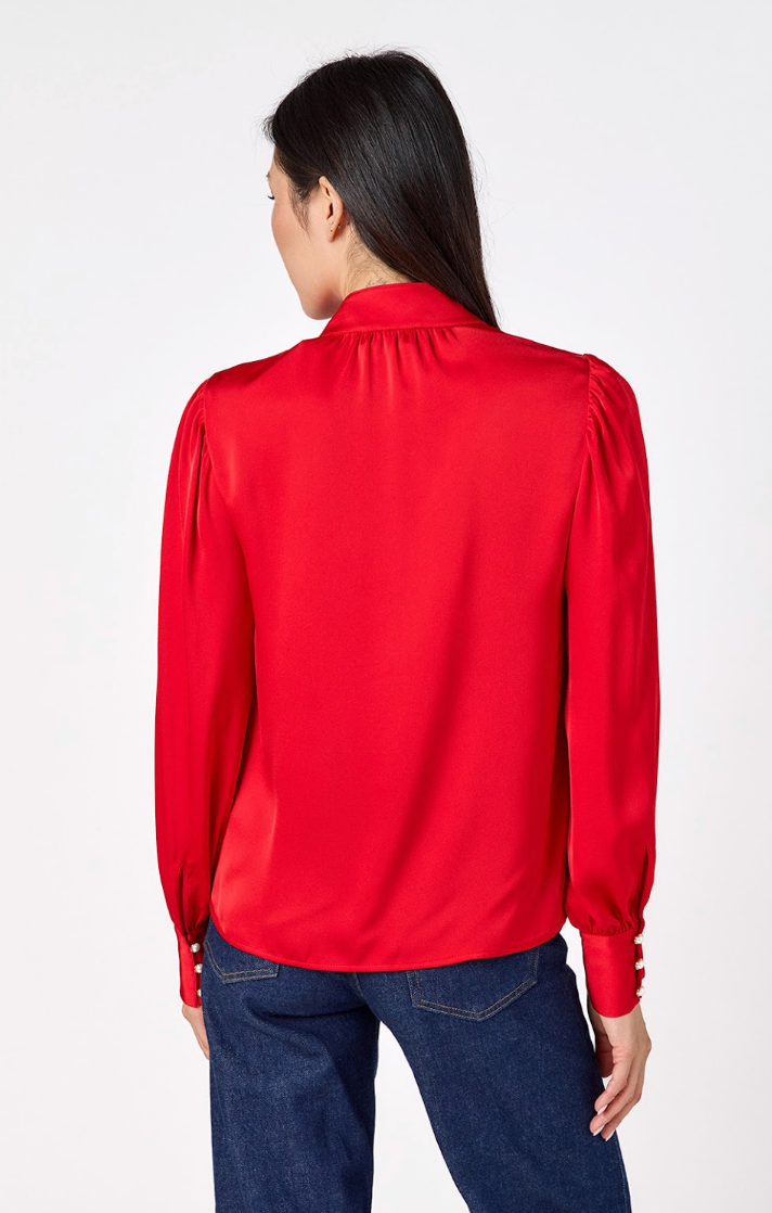 leland blouse ruby red