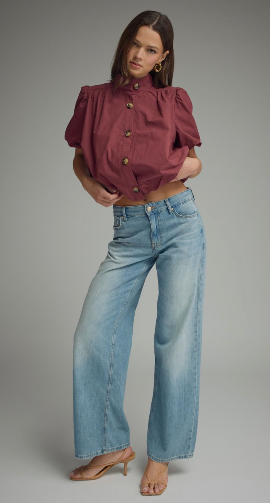 nova bubble hem blouse