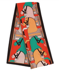multi print narrow scarf