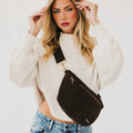 suede westlyn woven bum bag