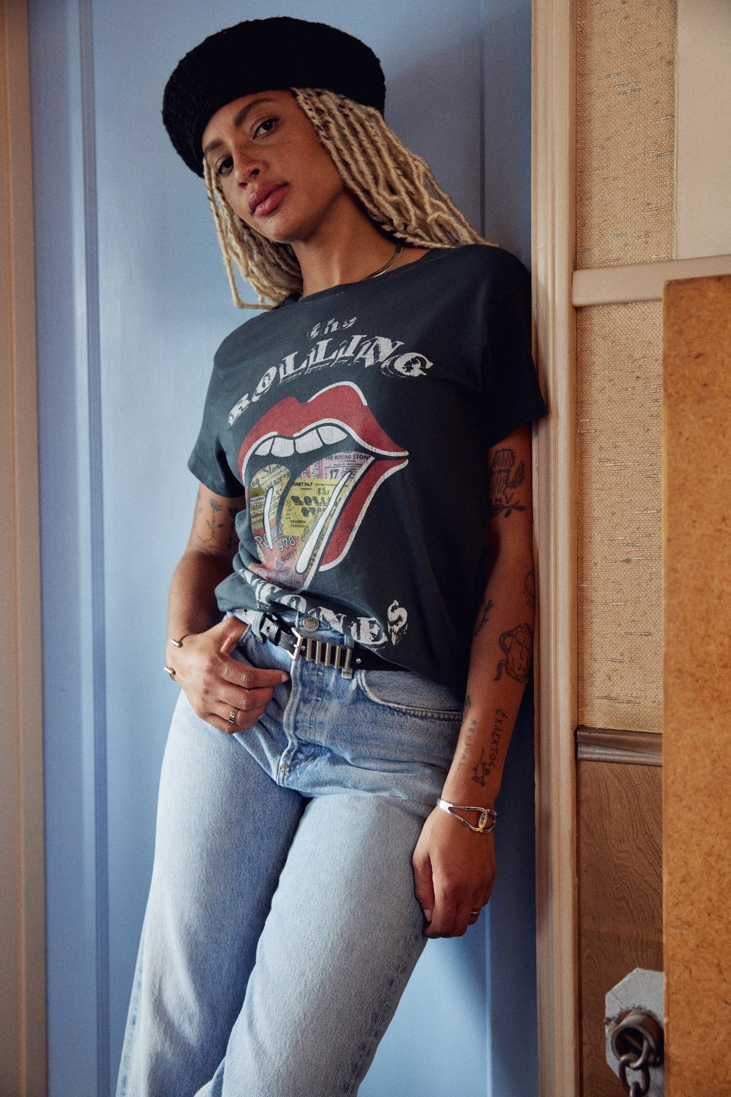 rolling stones ticket fill ticket tongue tee
