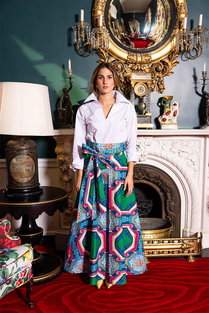 portico brady wrap maxi skirt