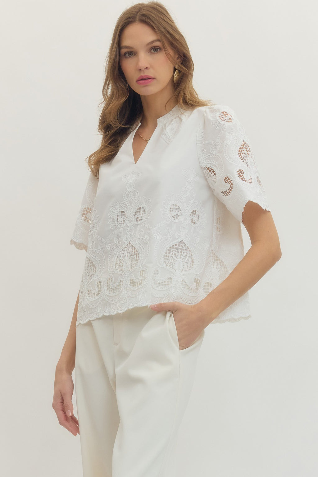 corrine embroidered blouse