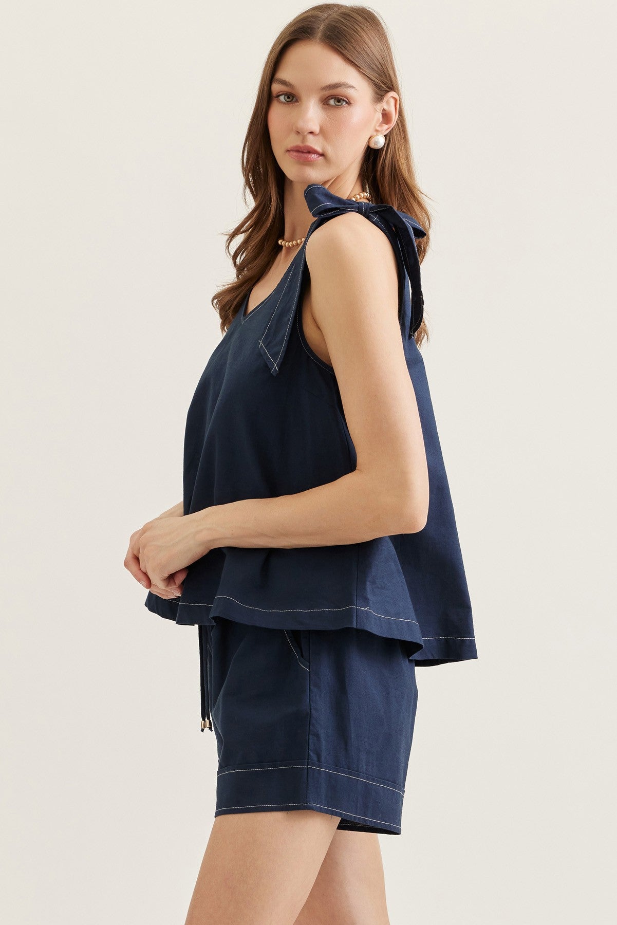 steph shoulder tie top