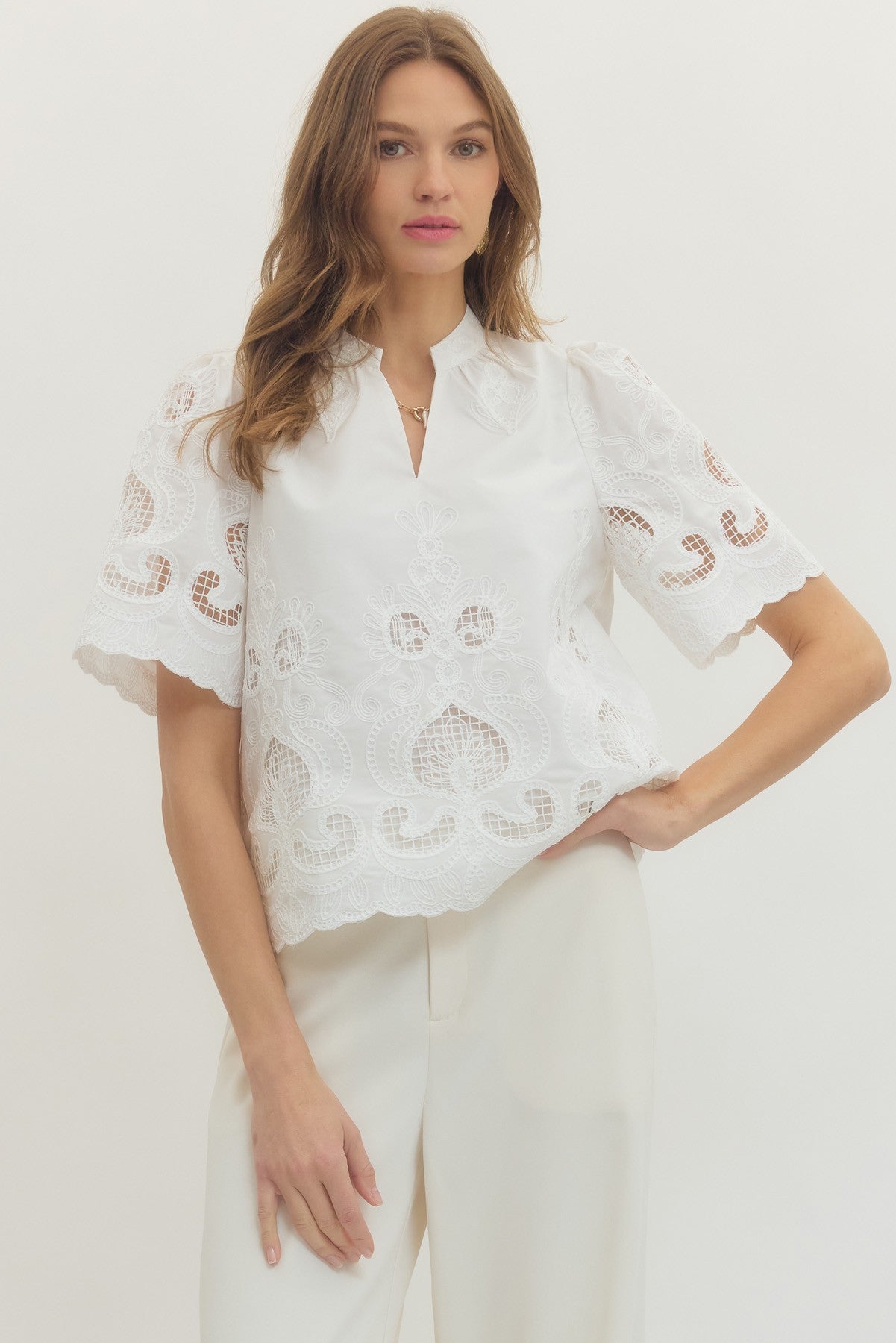 corrine embroidered blouse