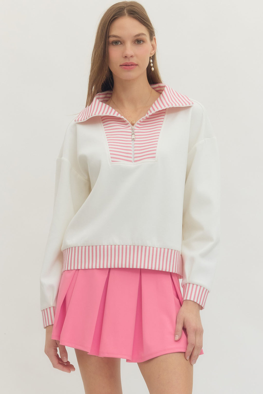 quinn half zip pullover