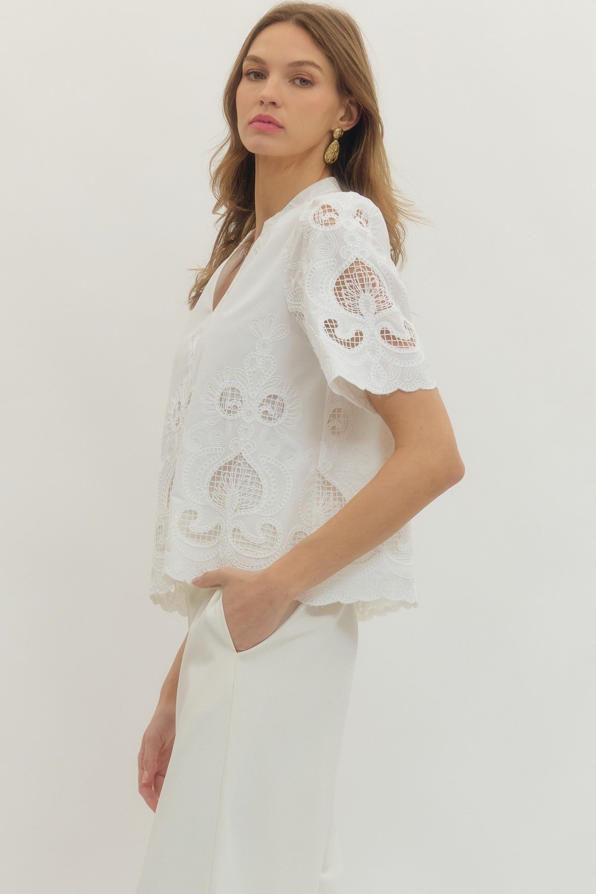 corrine embroidered blouse