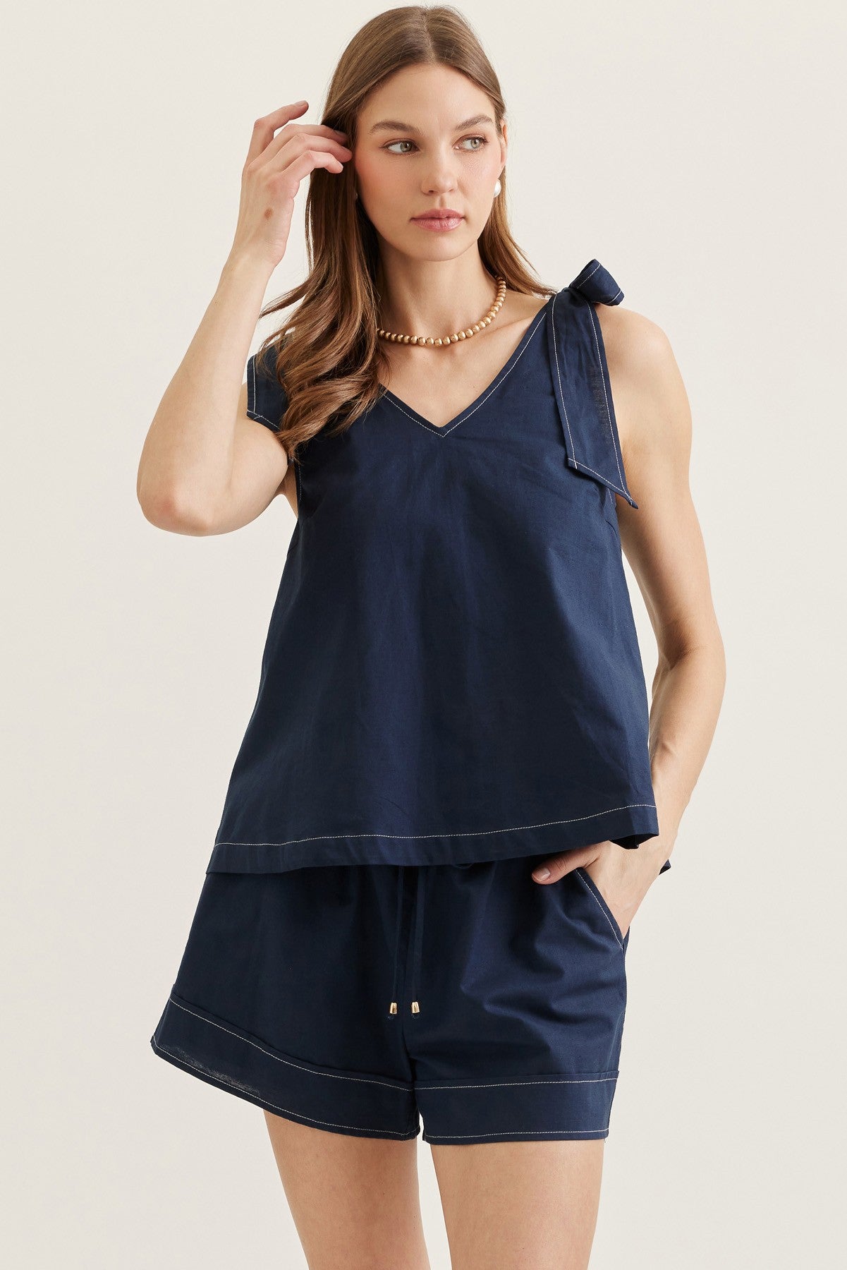 steph shoulder tie top