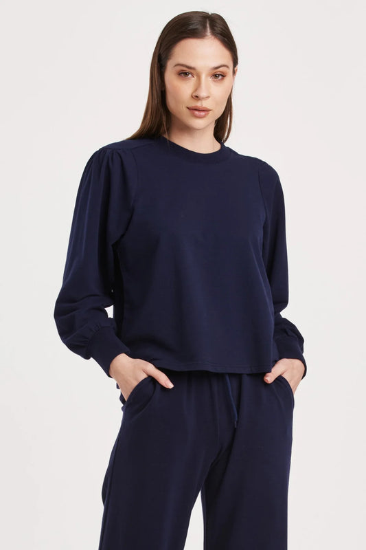 kanni crewneck puff sleeve top