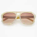 Voyager Oversized Aviator Sunglasses gray pearl