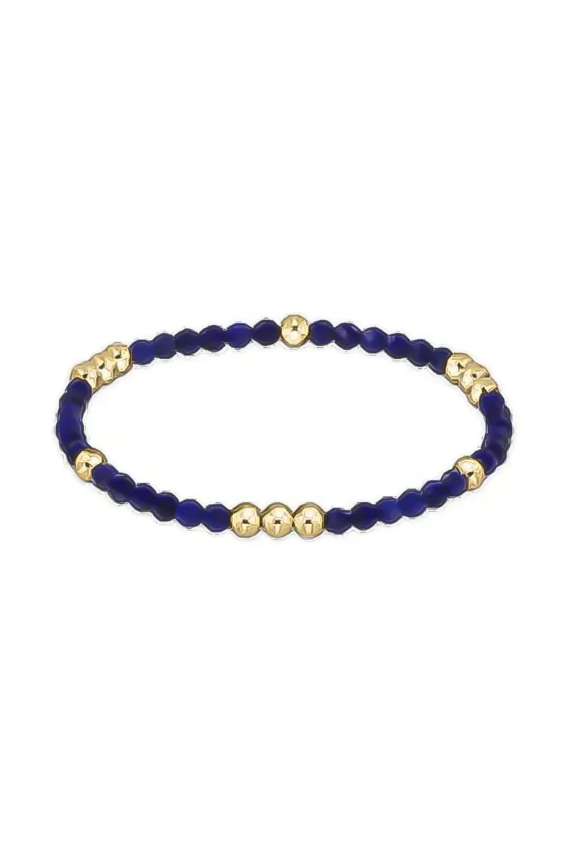 worthy pattern 3mm bead bracelet lapis