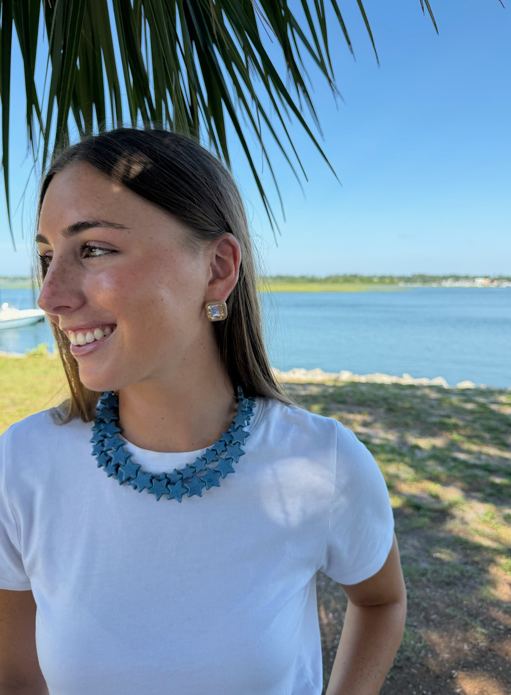 Star Necklace - Small - Dusty Blue