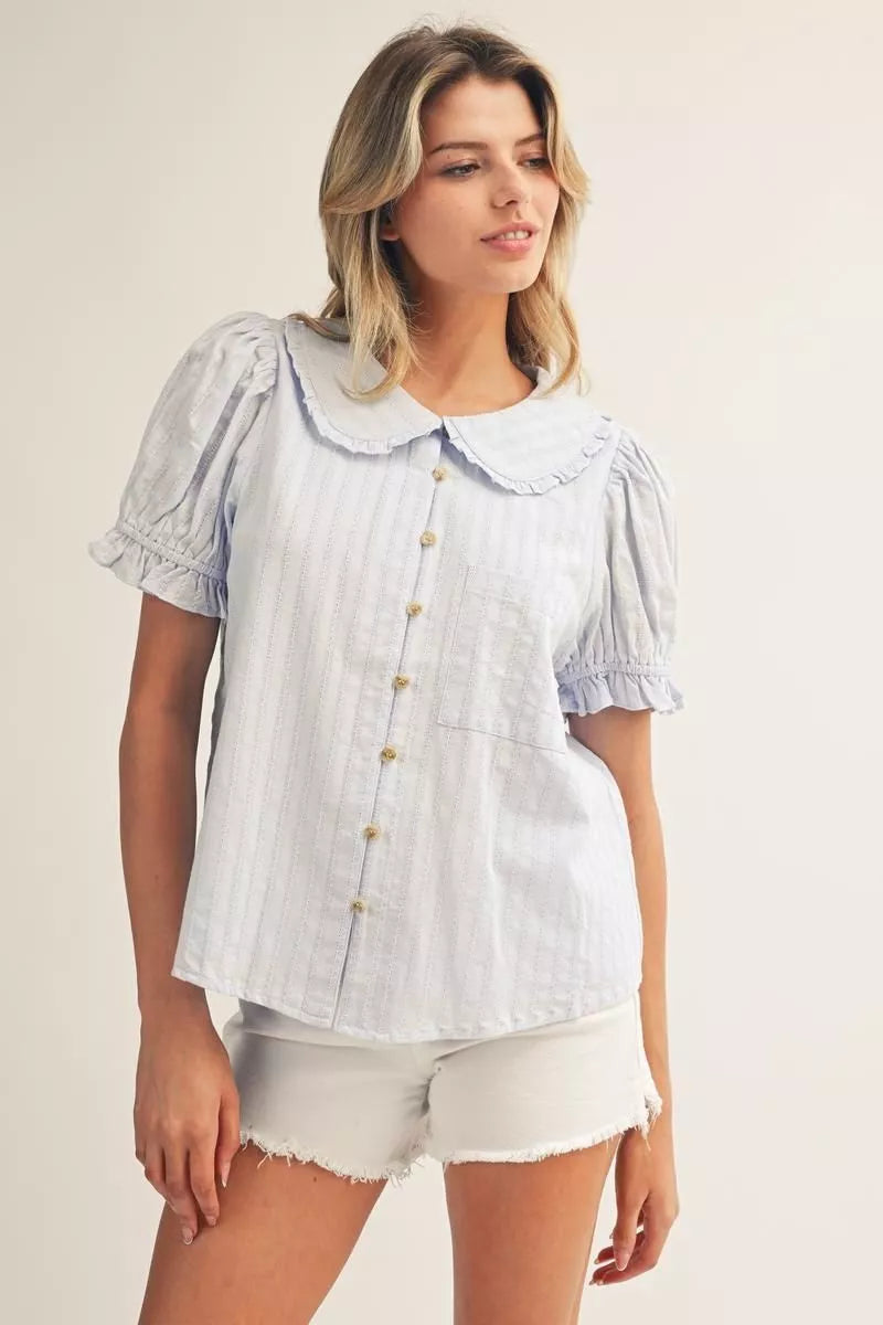 daphne ruffle collar blouse