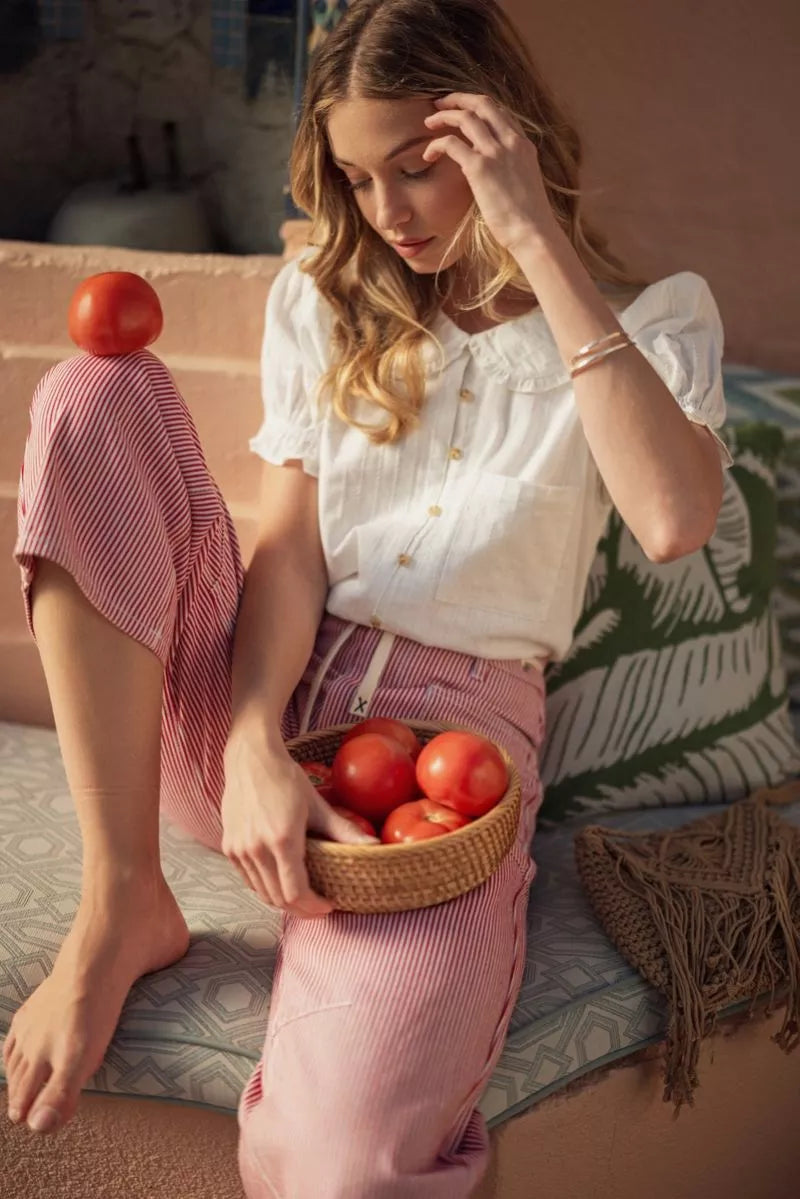 daphne ruffle collar blouse