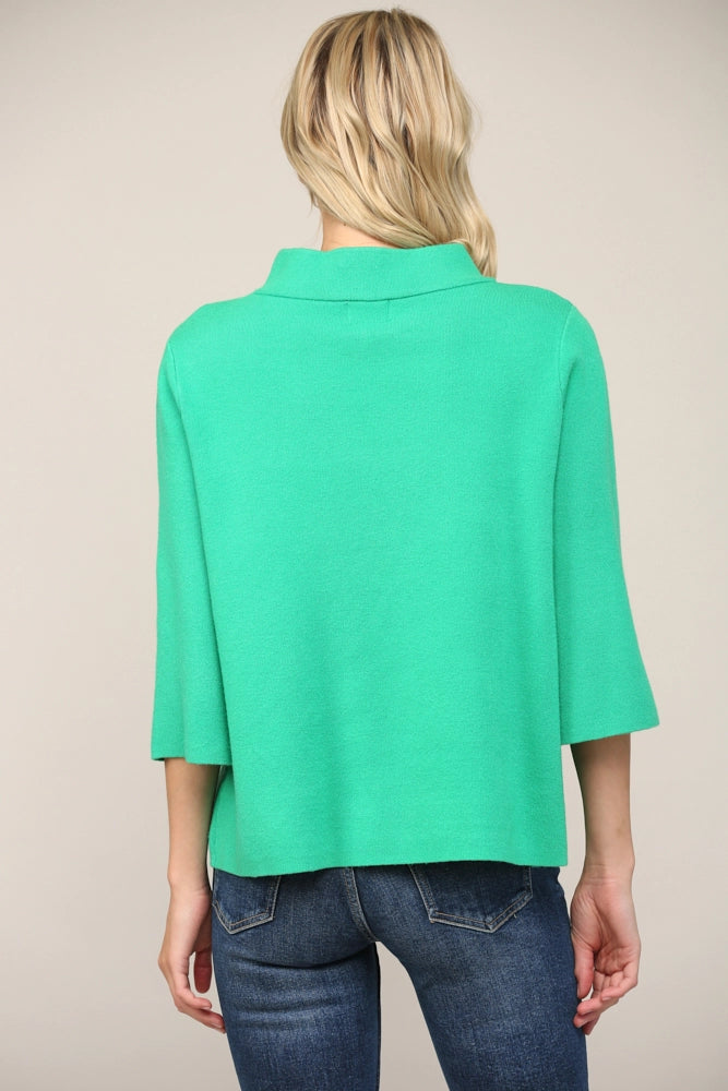 davis mock neck sweater