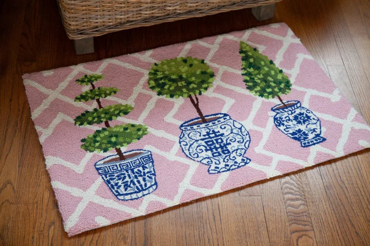 topiary collection hook rug