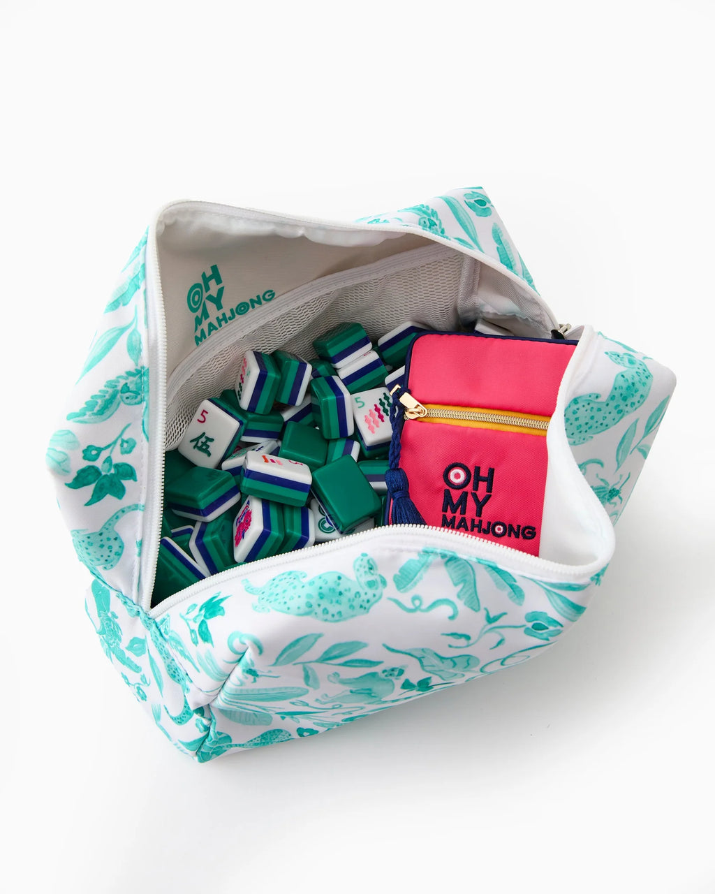 Amazon green Tile Storage Bag x Catherine Cartie Collab