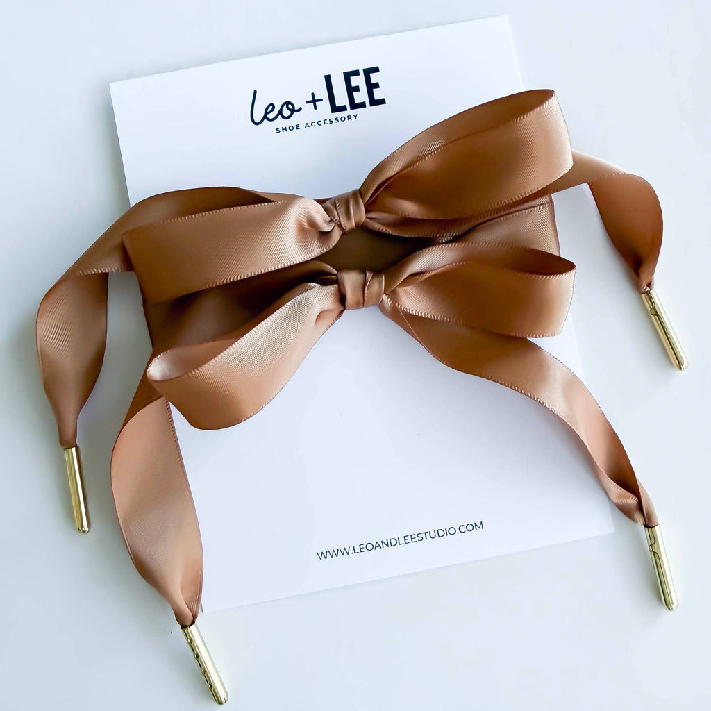 Satin Sneaker Laces with Gold Aglets – Luxe Shoe Accessory