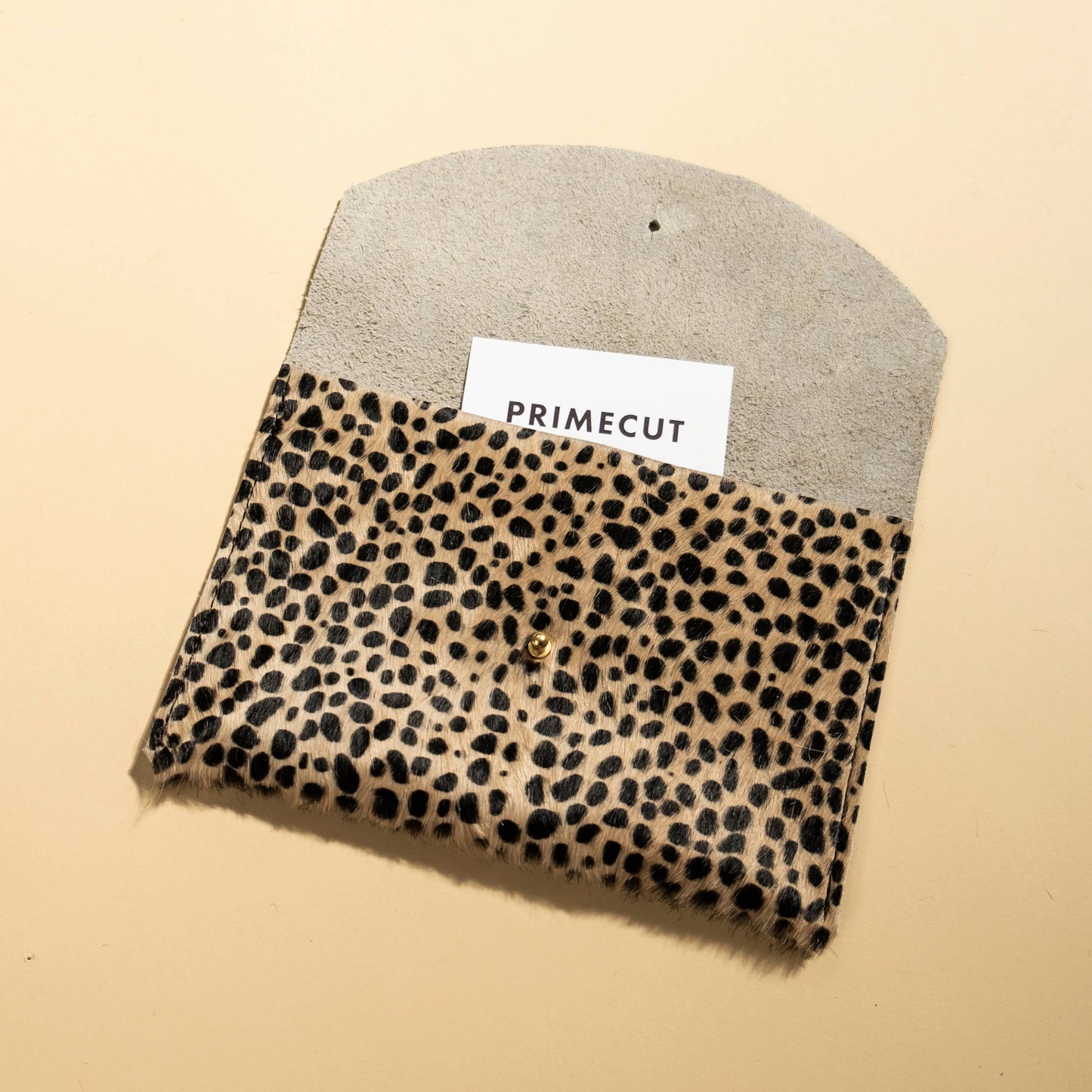 envelope pouch tiny spotted hair on hide