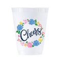 strawberry floral cheers shatterproof cups