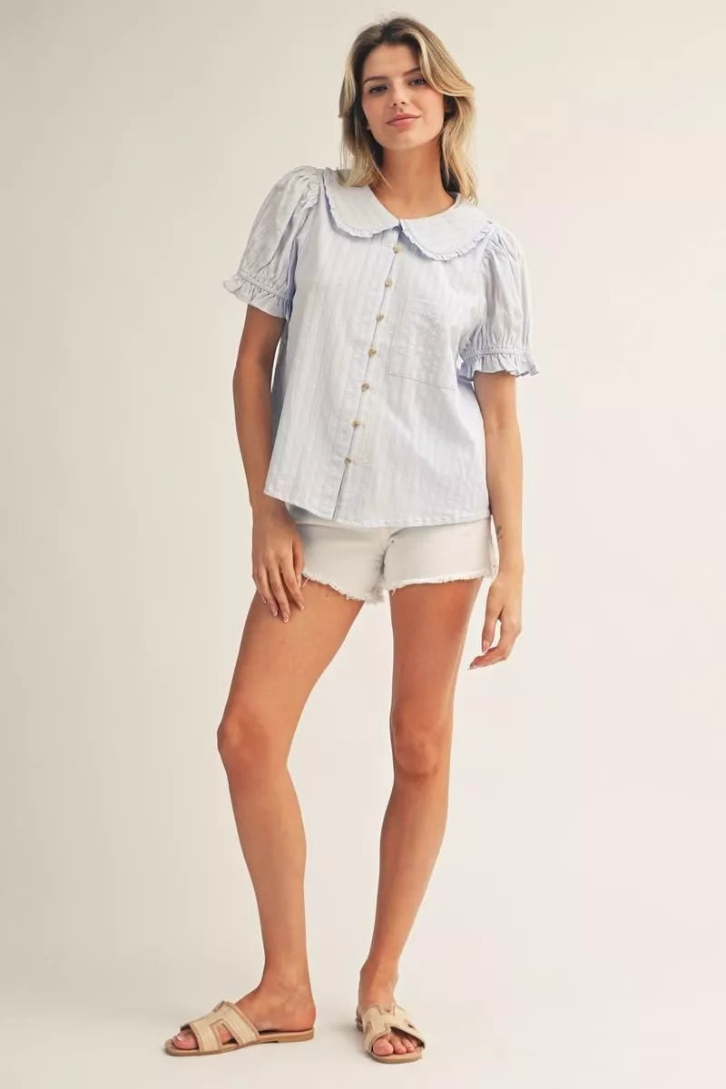 daphne ruffle collar blouse