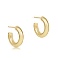 round gold 0.5" post hoop 4mm smooth