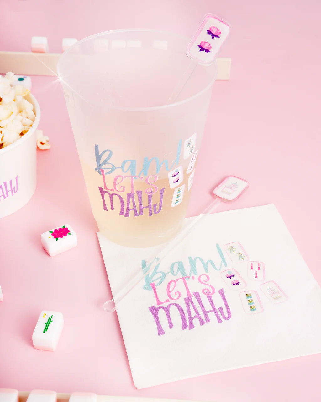 bam let's mahj cocktail napkins