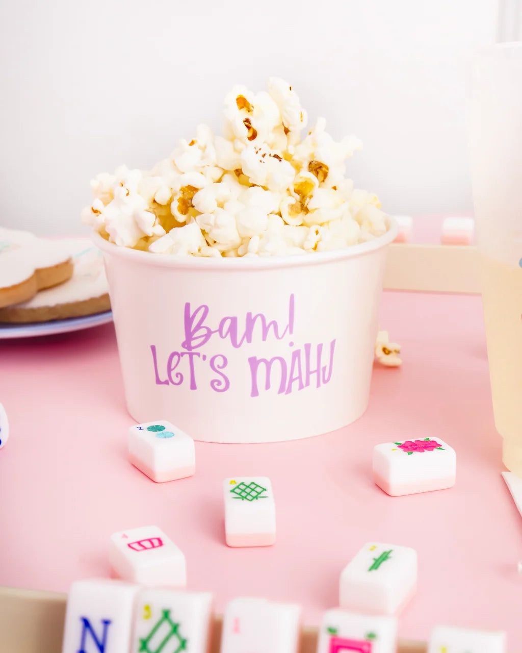 bam let's mahj paper snack cup