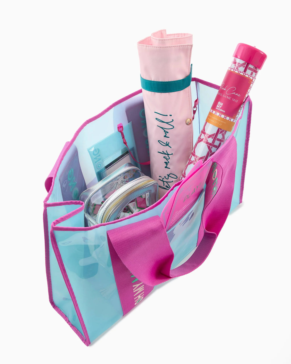 blue beach bag