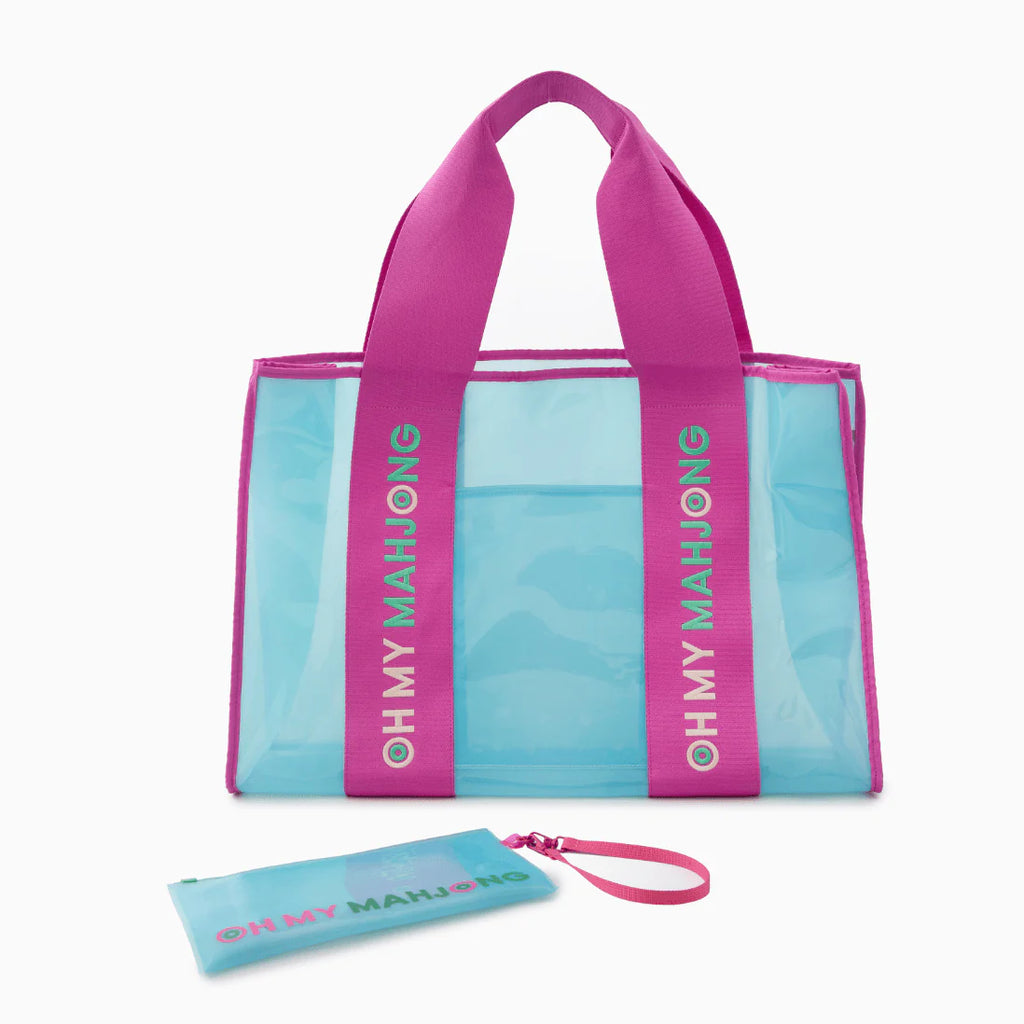 blue beach bag
