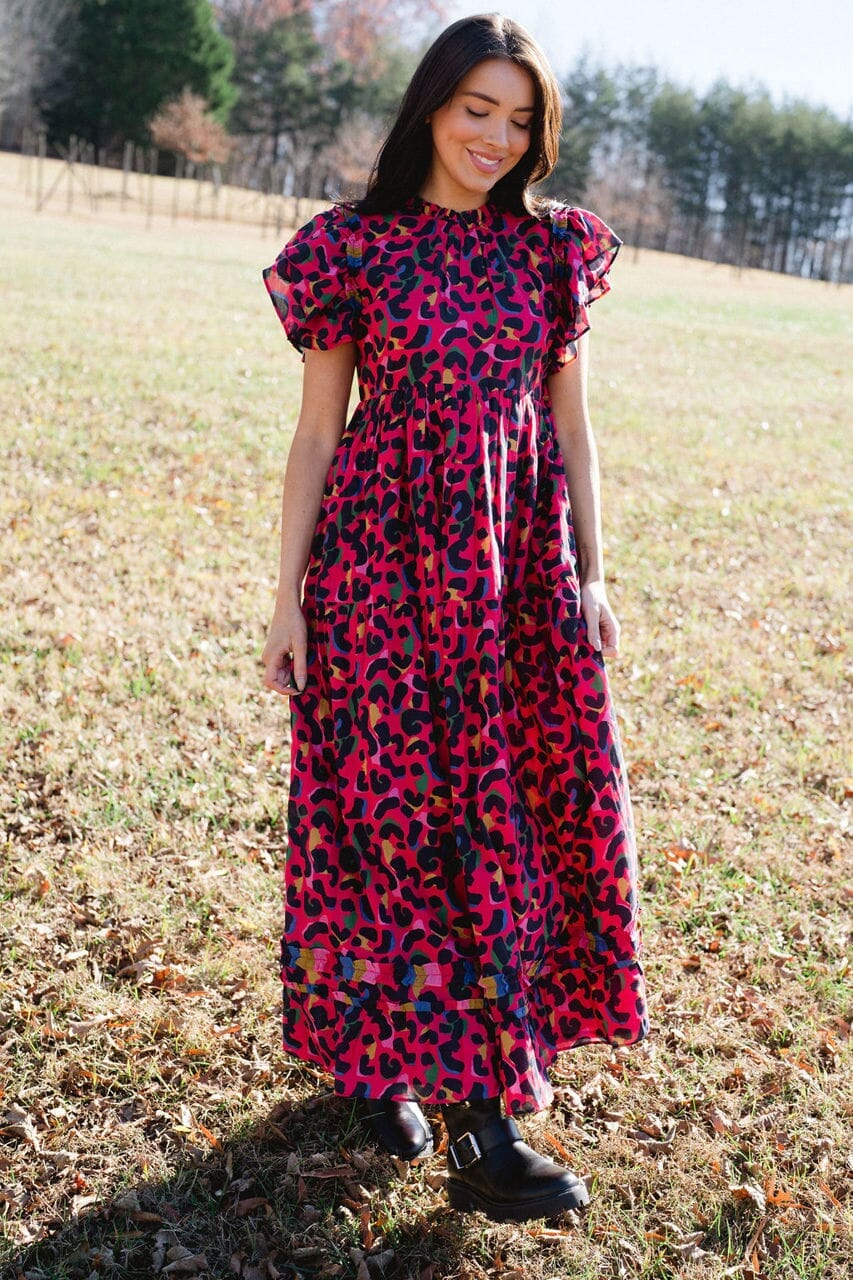 aubrey maxi dress candy pink