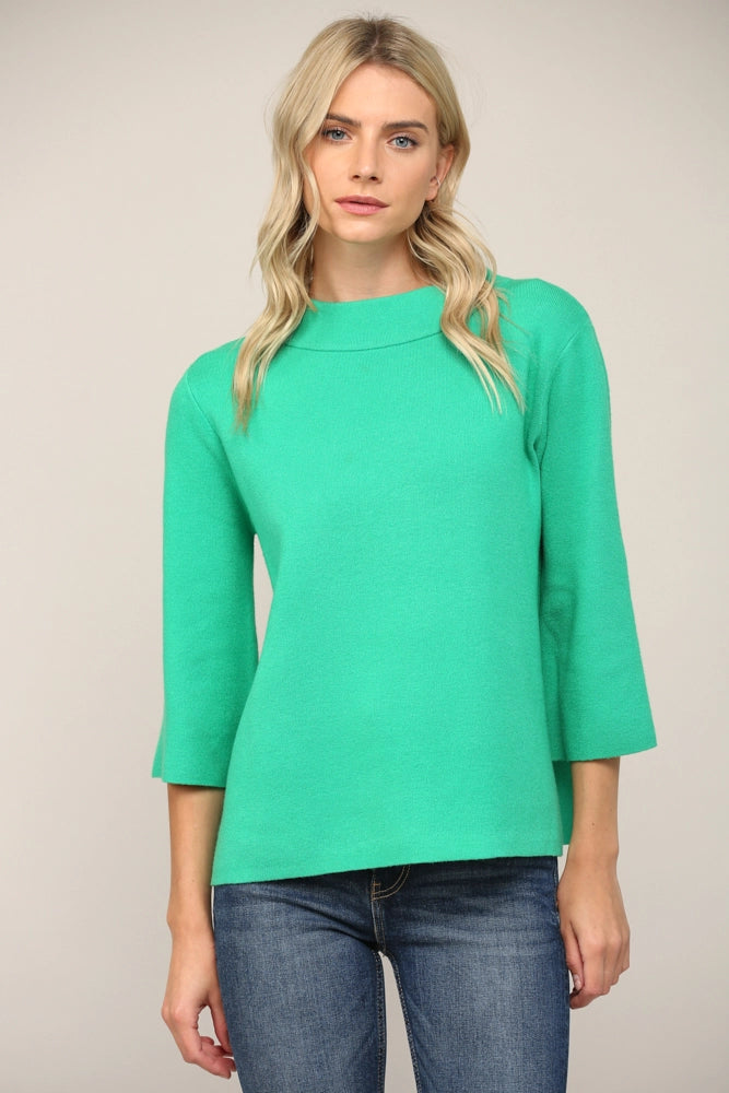 davis mock neck sweater