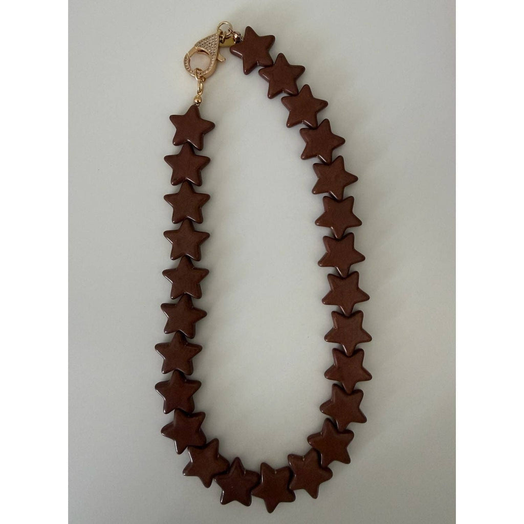 Star Necklace - Large - Brown