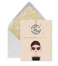 Disco Party Girl Birthday Greeting Card