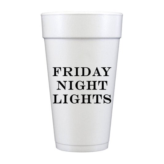 Friday Night Lights Tailgate Foam Cups- Sports