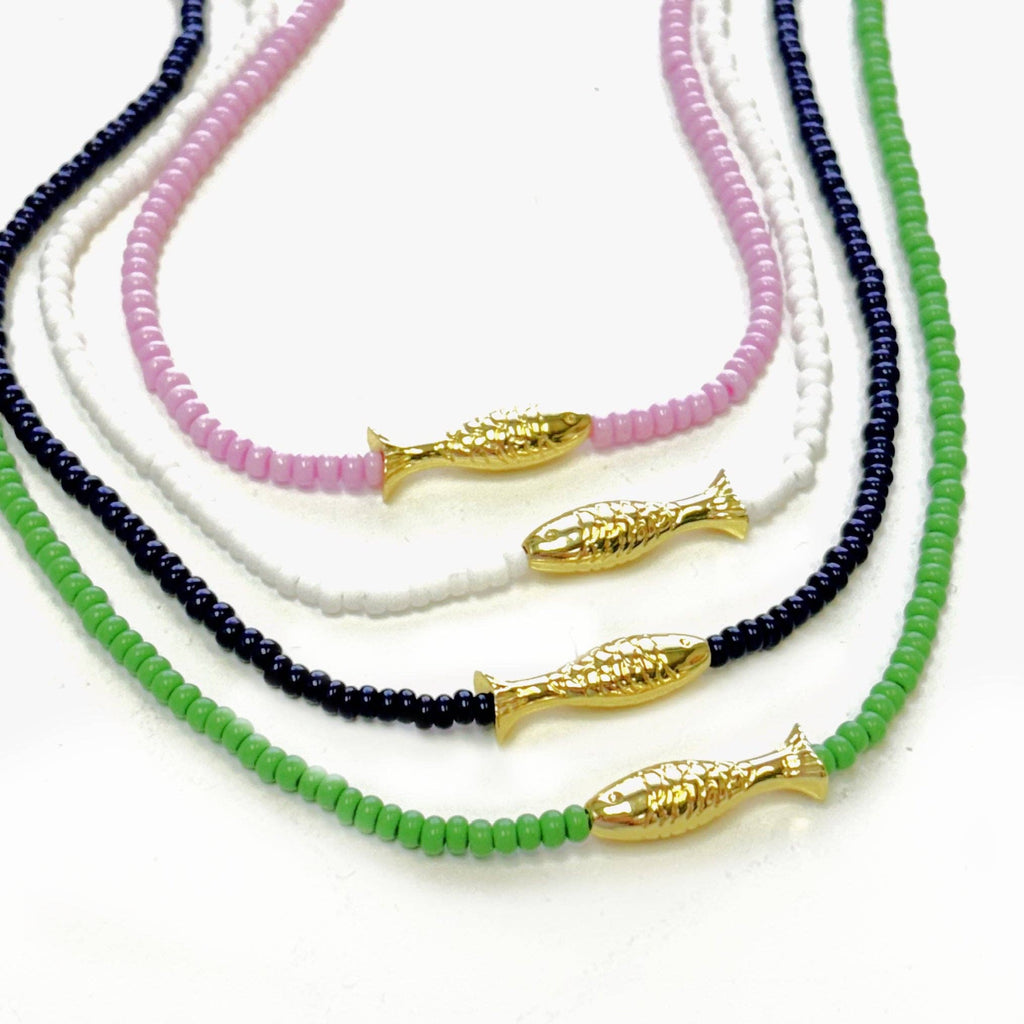 Lucky Fish Beaded Necklace
