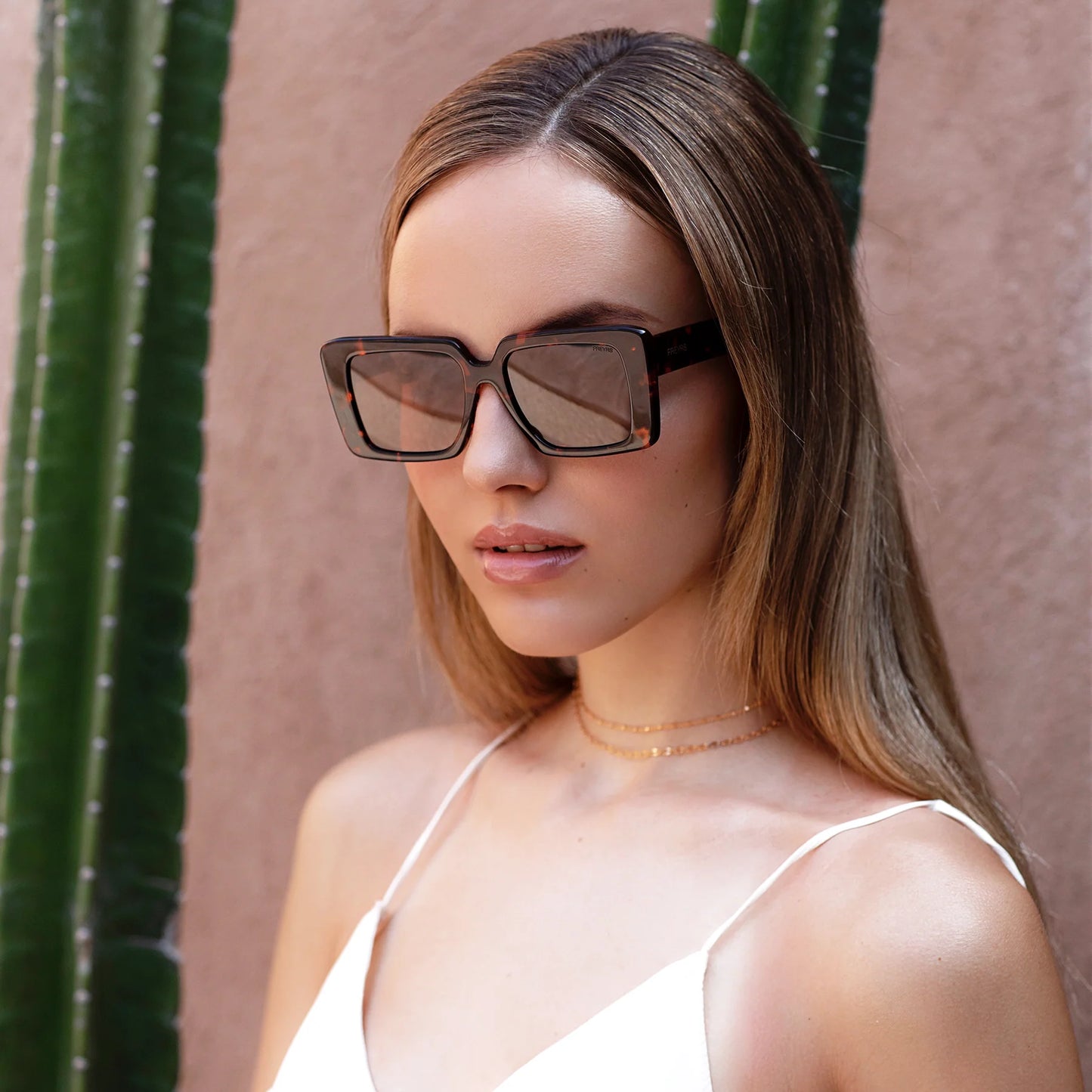 camilla acetate rectangular sunglasses