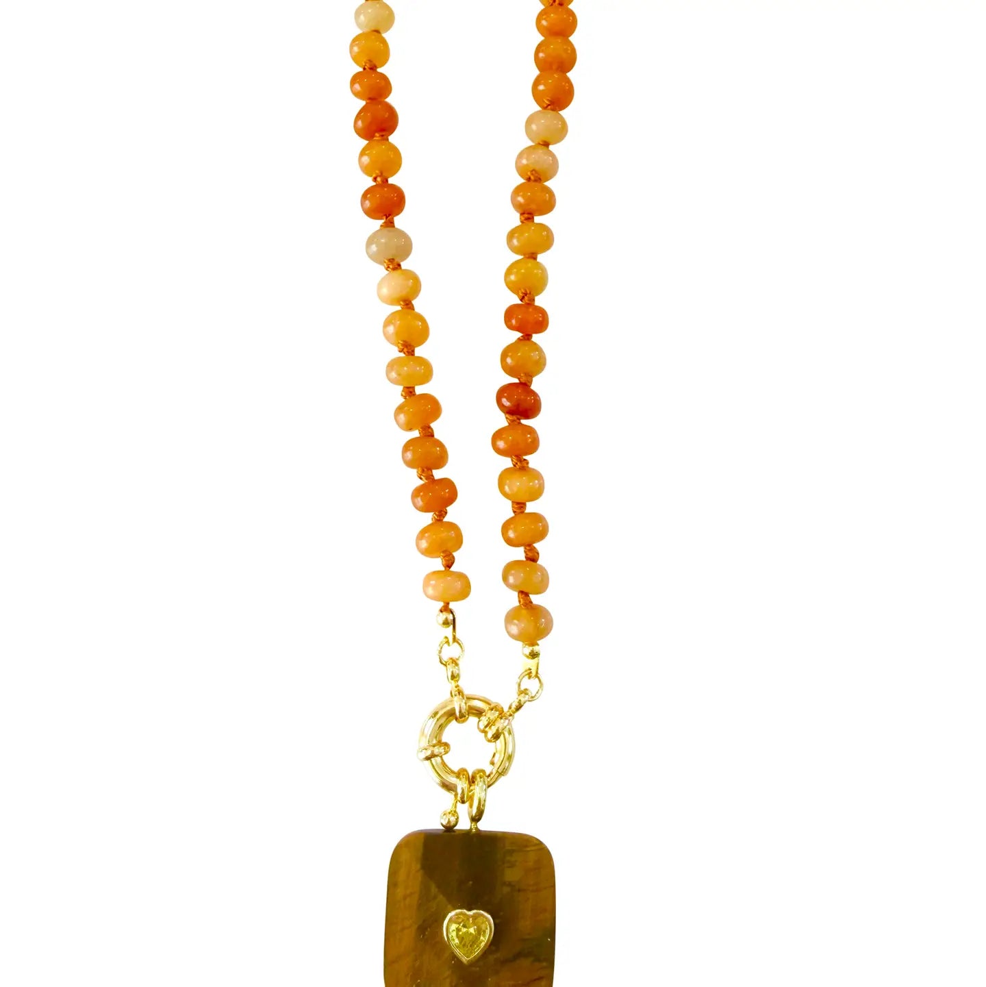 gigi beaded gemstone necklace