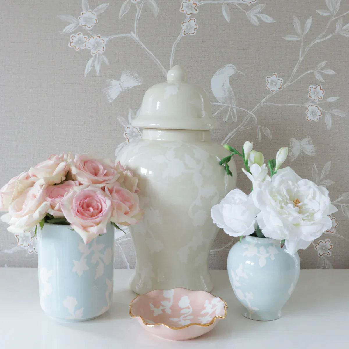 chinoiserie dreams large vase/utensil holder