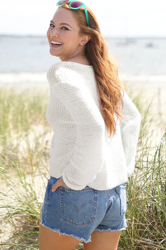 cropped maui vneck sweater