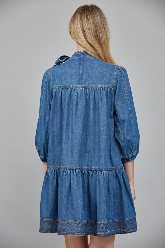 paige washed denim dress