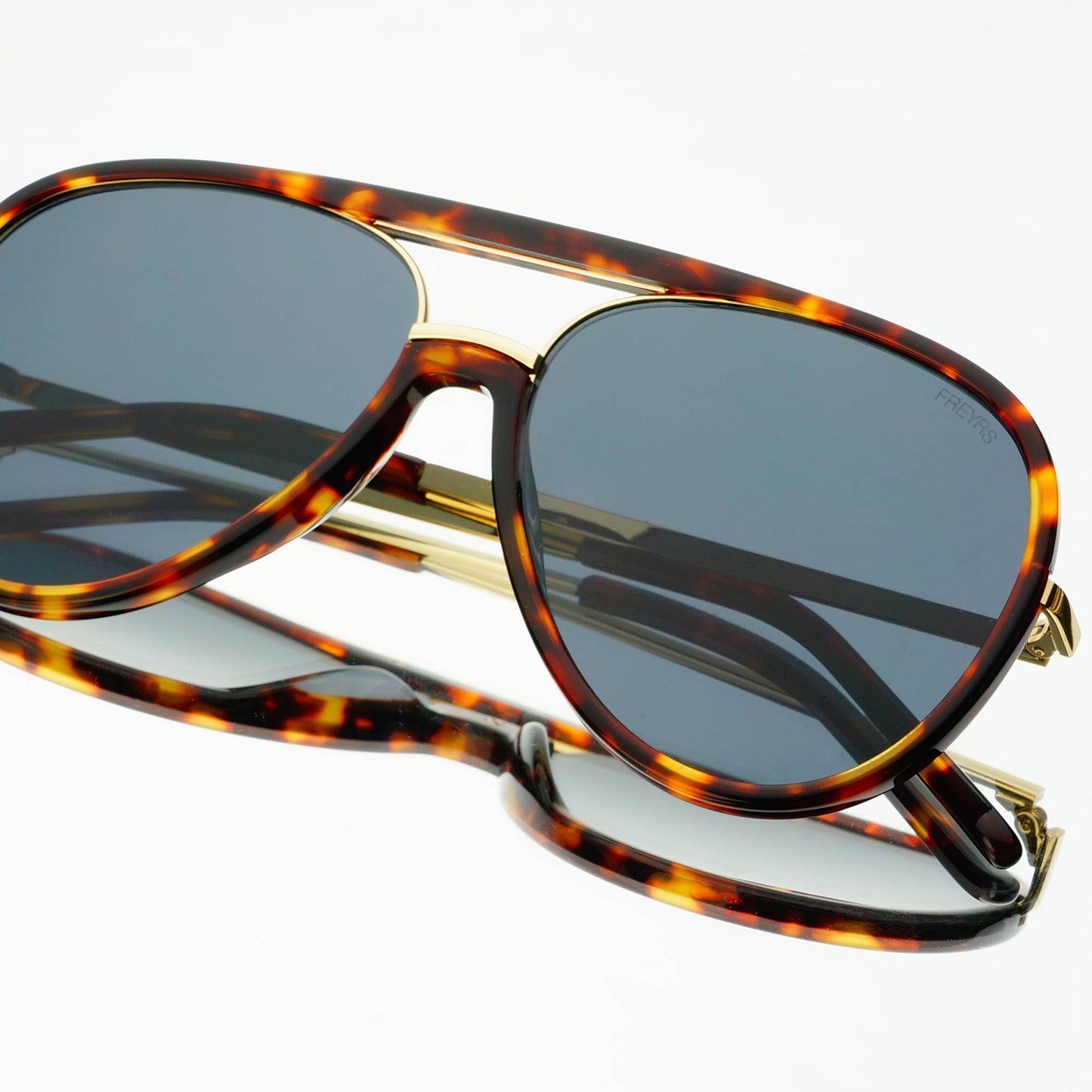 Shay Aviator Sunglasses tortoise gray