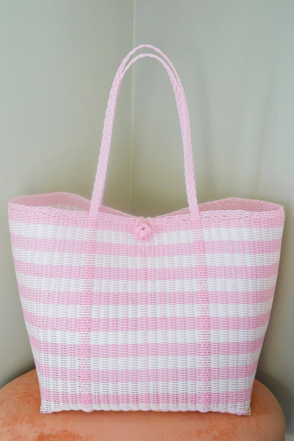 Heavy Load | Lined Paper Stripe in Baby Pink / White