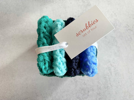 Scrubbies in a Berry Basket, Dish Scrubbies: Ocean
