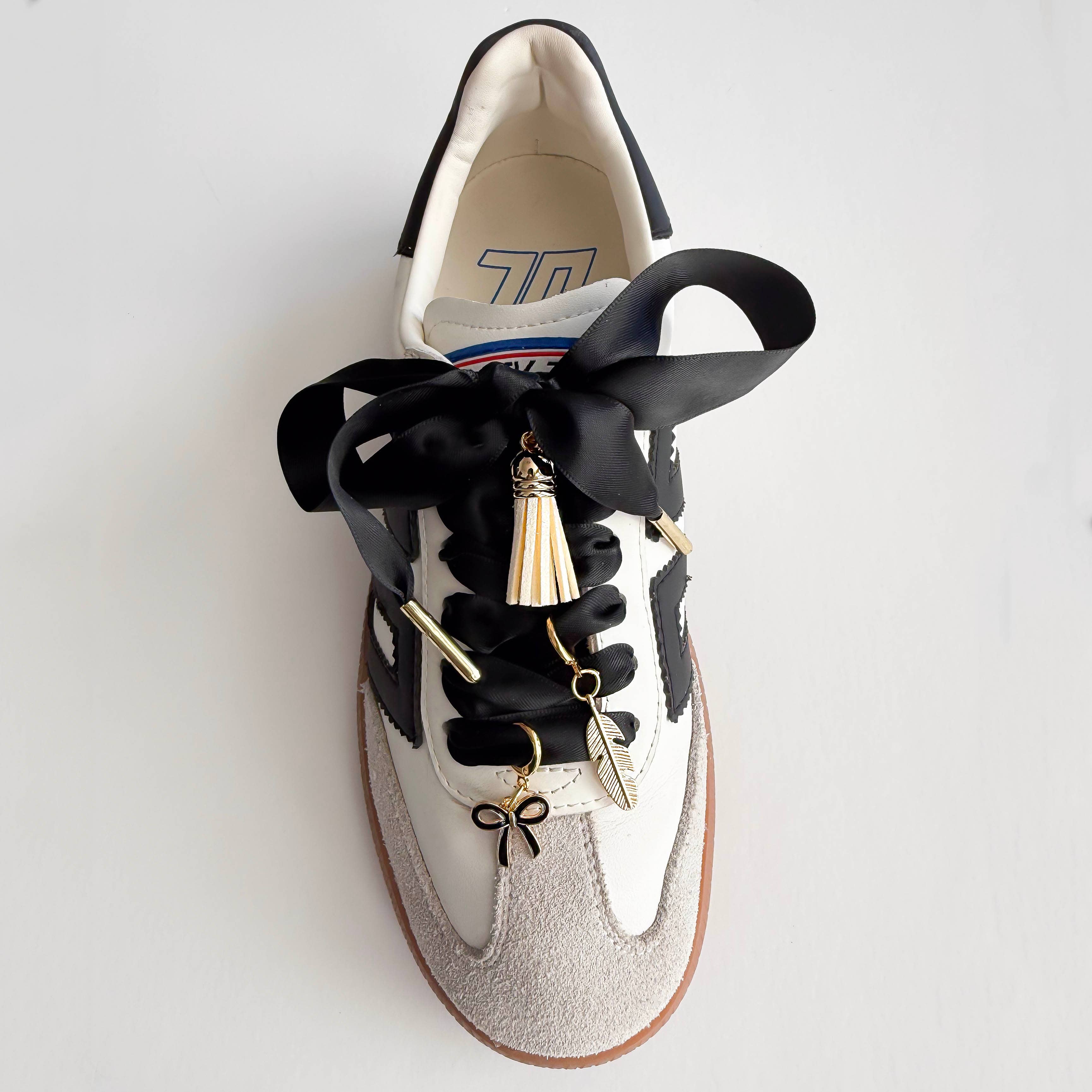 Satin Sneaker Laces with Gold Aglets – Luxe Shoe Accessory