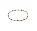 gemstone gold sincerity pattern 3mm bead bracelet amethyst