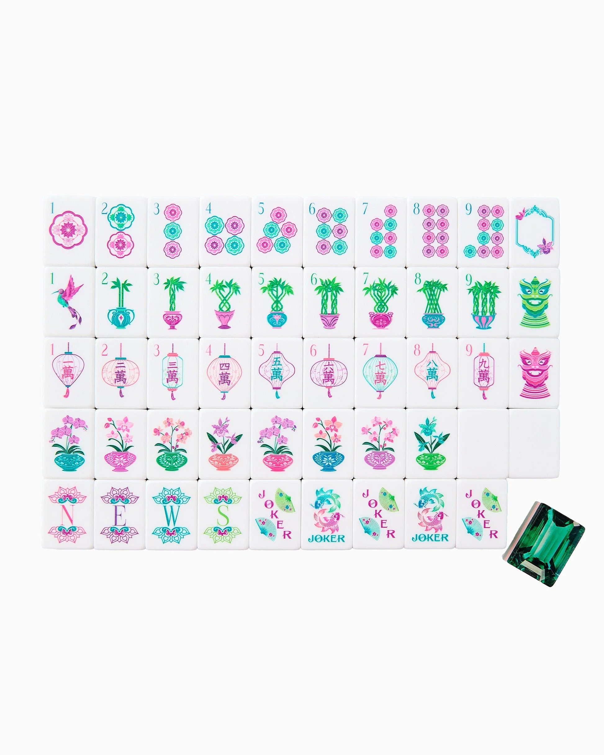 emerald mahjong tiles