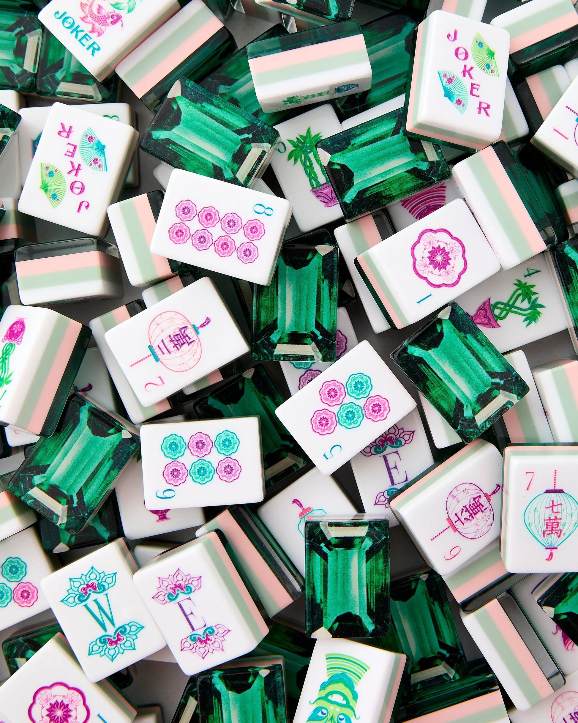emerald mahjong tiles