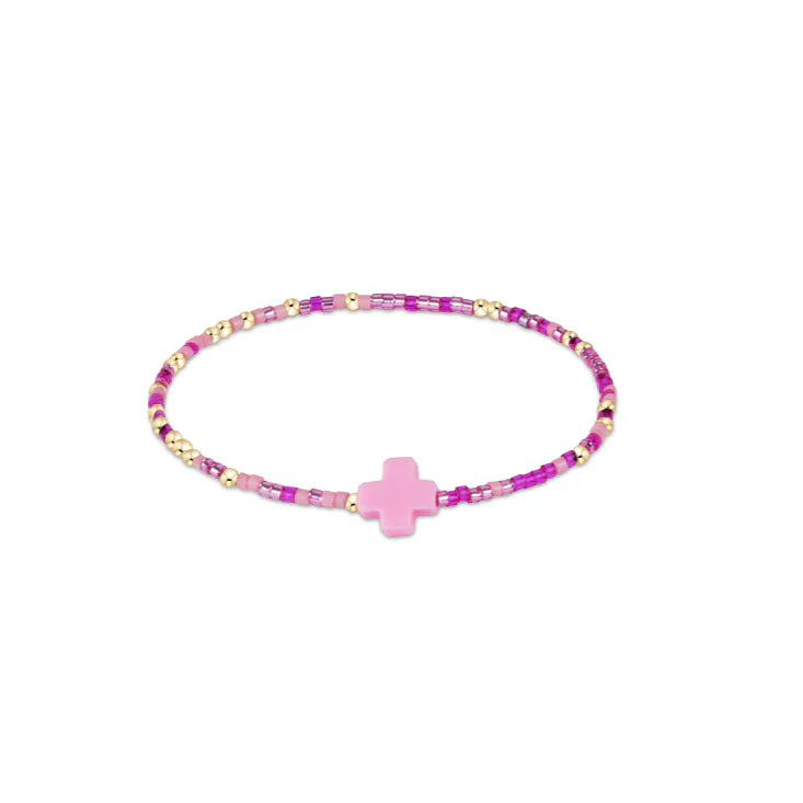 egirl hope unwritten signature cross bracelet back to the fucshia